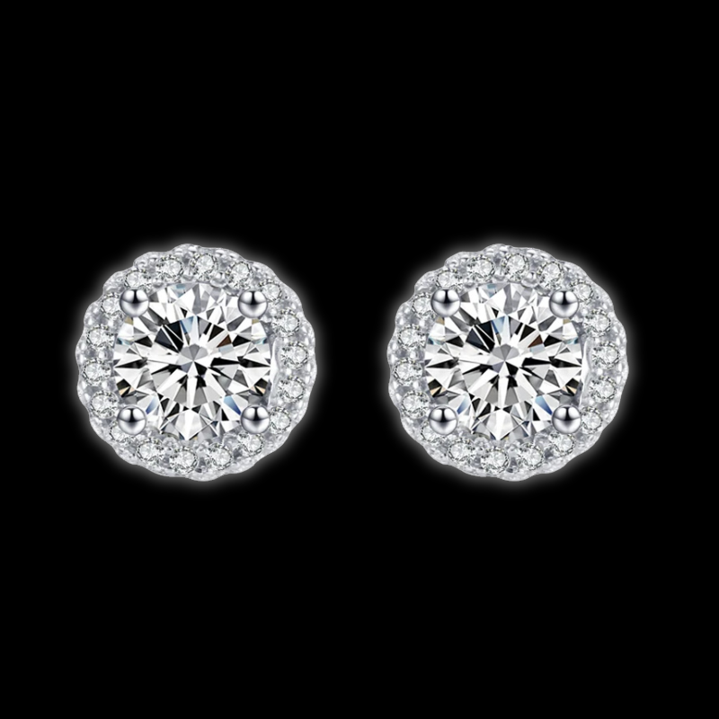 Aretes Stud de Zirconia Plata 925