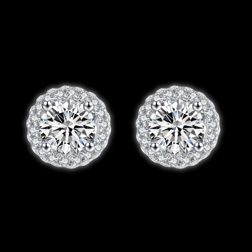 Aretes Stud de Zirconia Plata 925