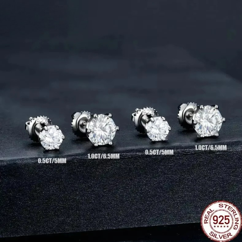 Eterna Pureza-Arete Plata de Ley 925 con Baño en Oro Blanco