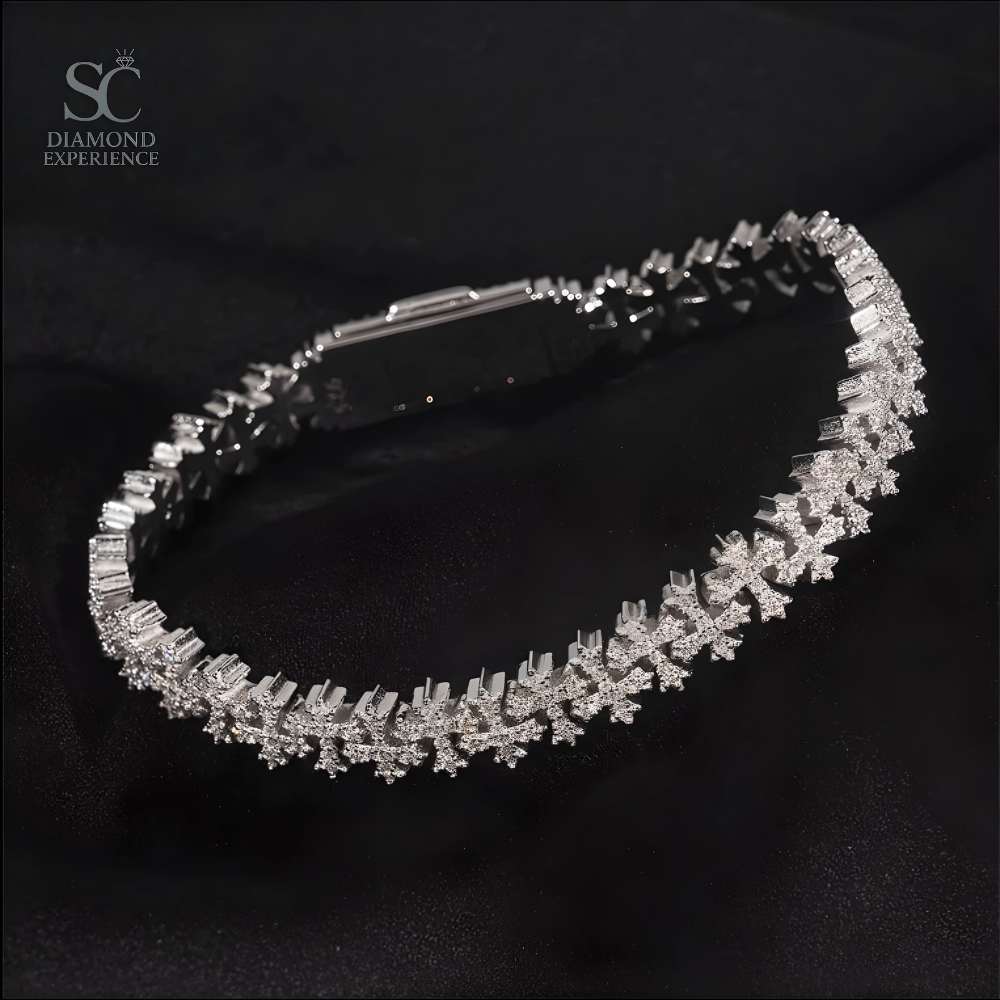 Cruz Iced Out-Plata 925 Moissanite