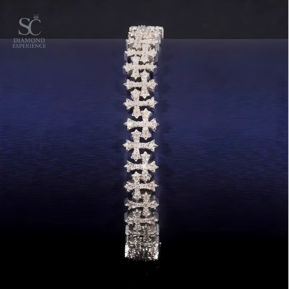 Cruz Iced Out-Plata 925 Moissanite