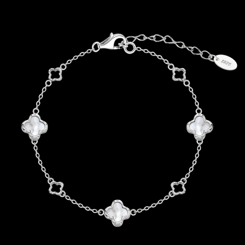 Pulsera Tréboles Blanco – Plata 925