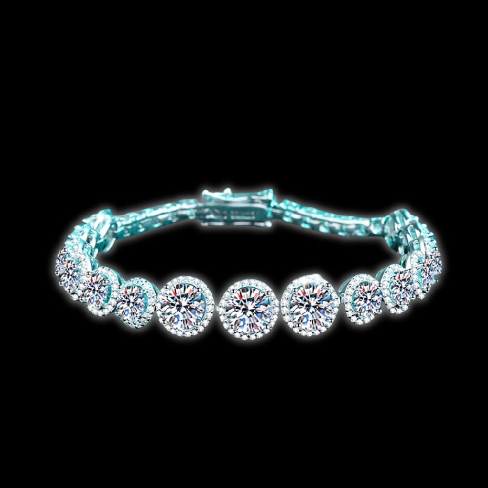 Pulso moissanita Luz Brillante-Plata 925