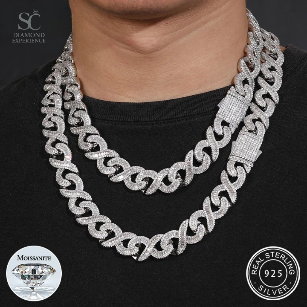 Infinity Frost – Moissanita Baguette en Plata Real 925