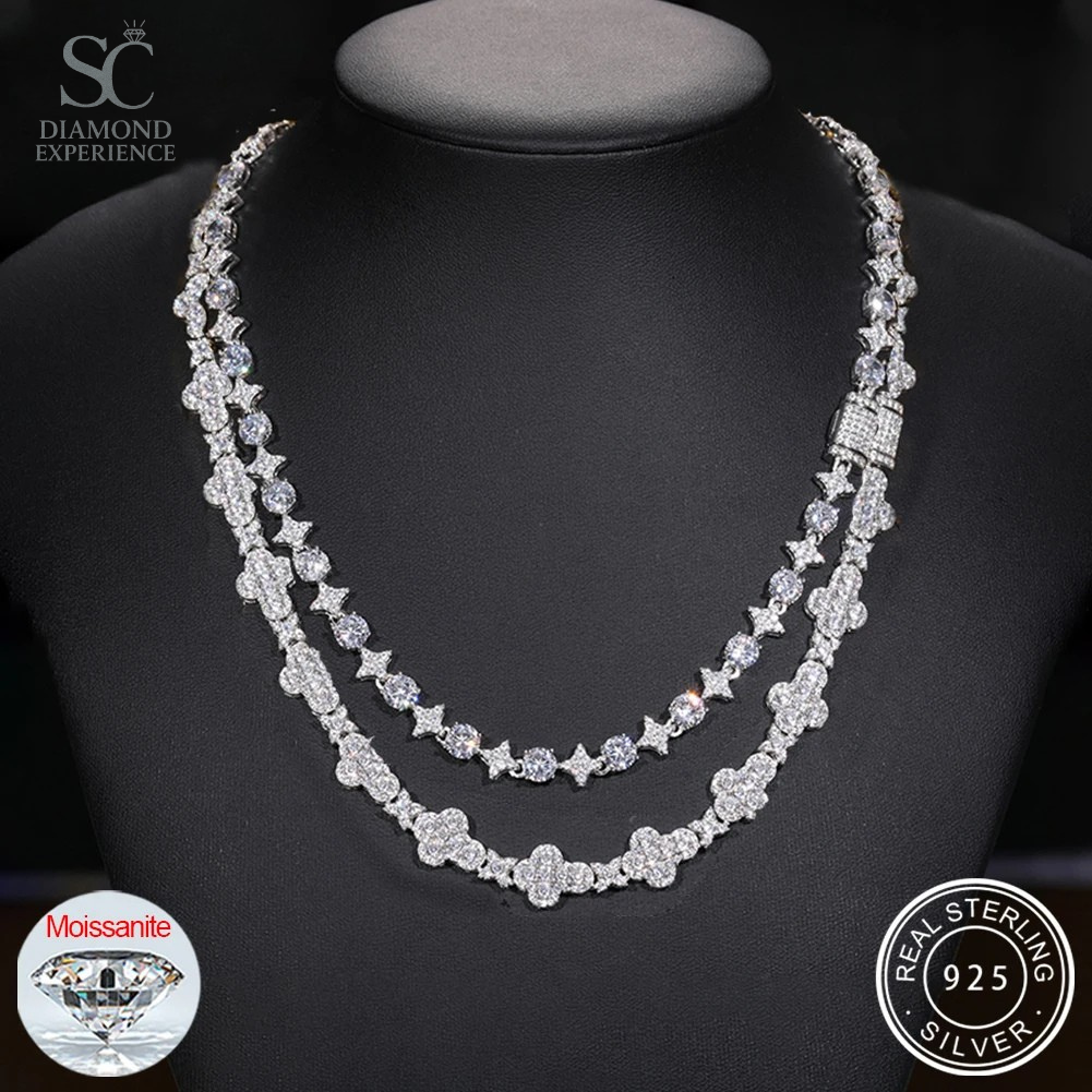 Star & Cross Unity – Moissanita Set en Plata Certificada