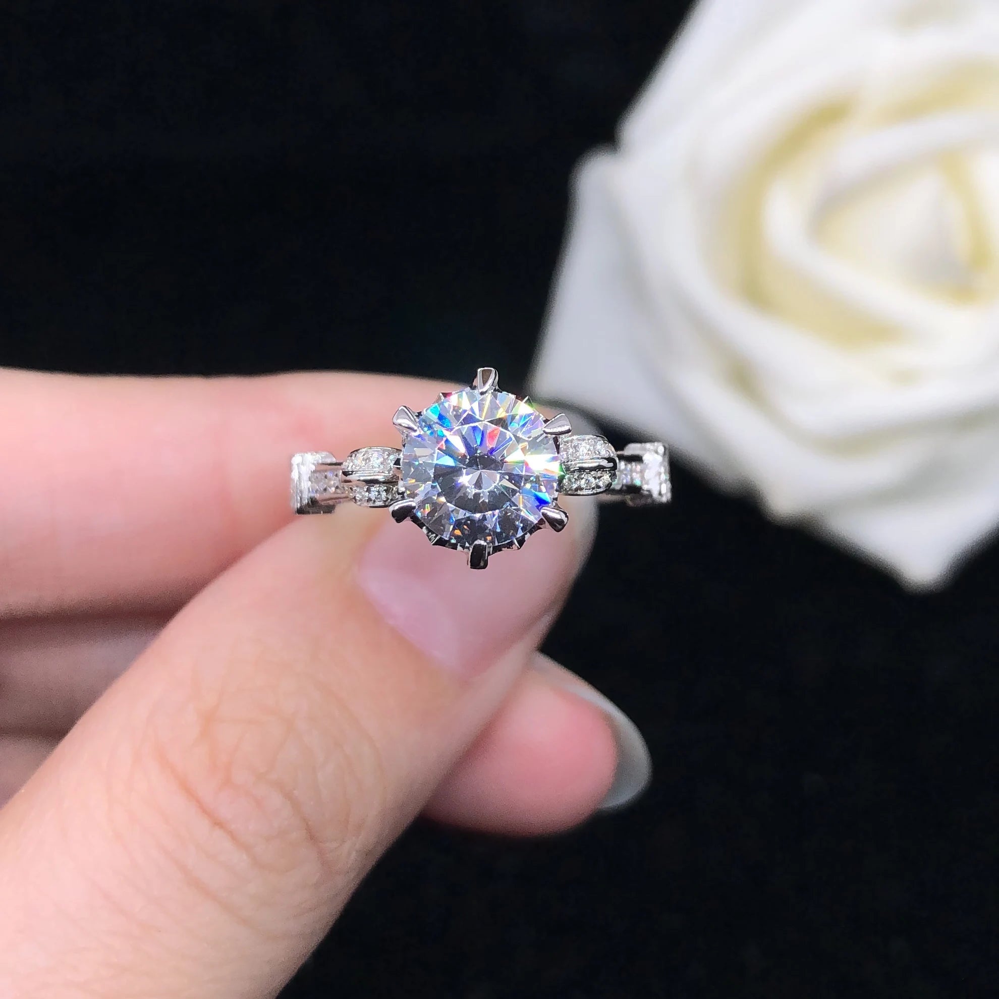 Promesa Infinita — Diamante · Oro Blanco 14K
