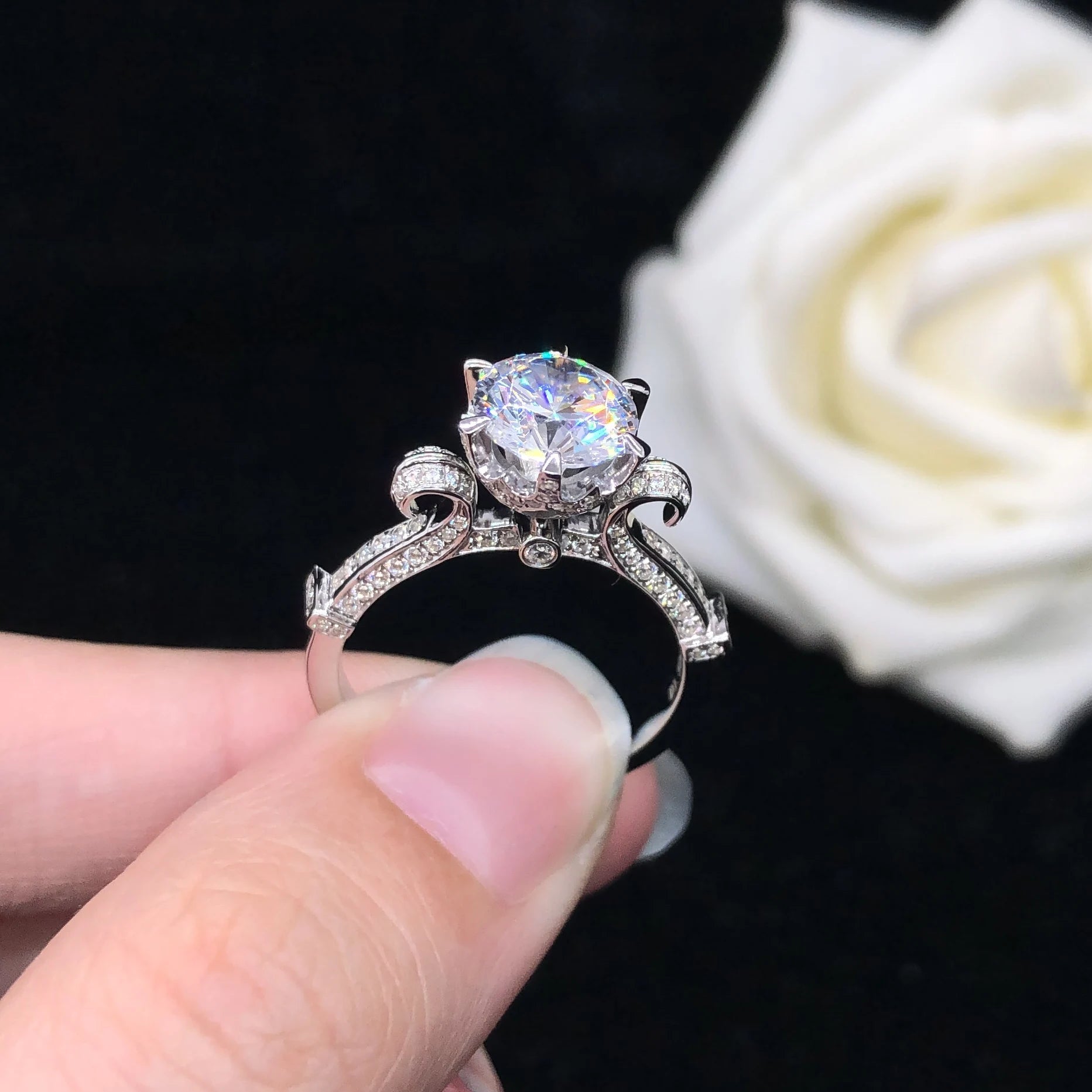 Promesa Infinita — Diamante · Oro Blanco 14K