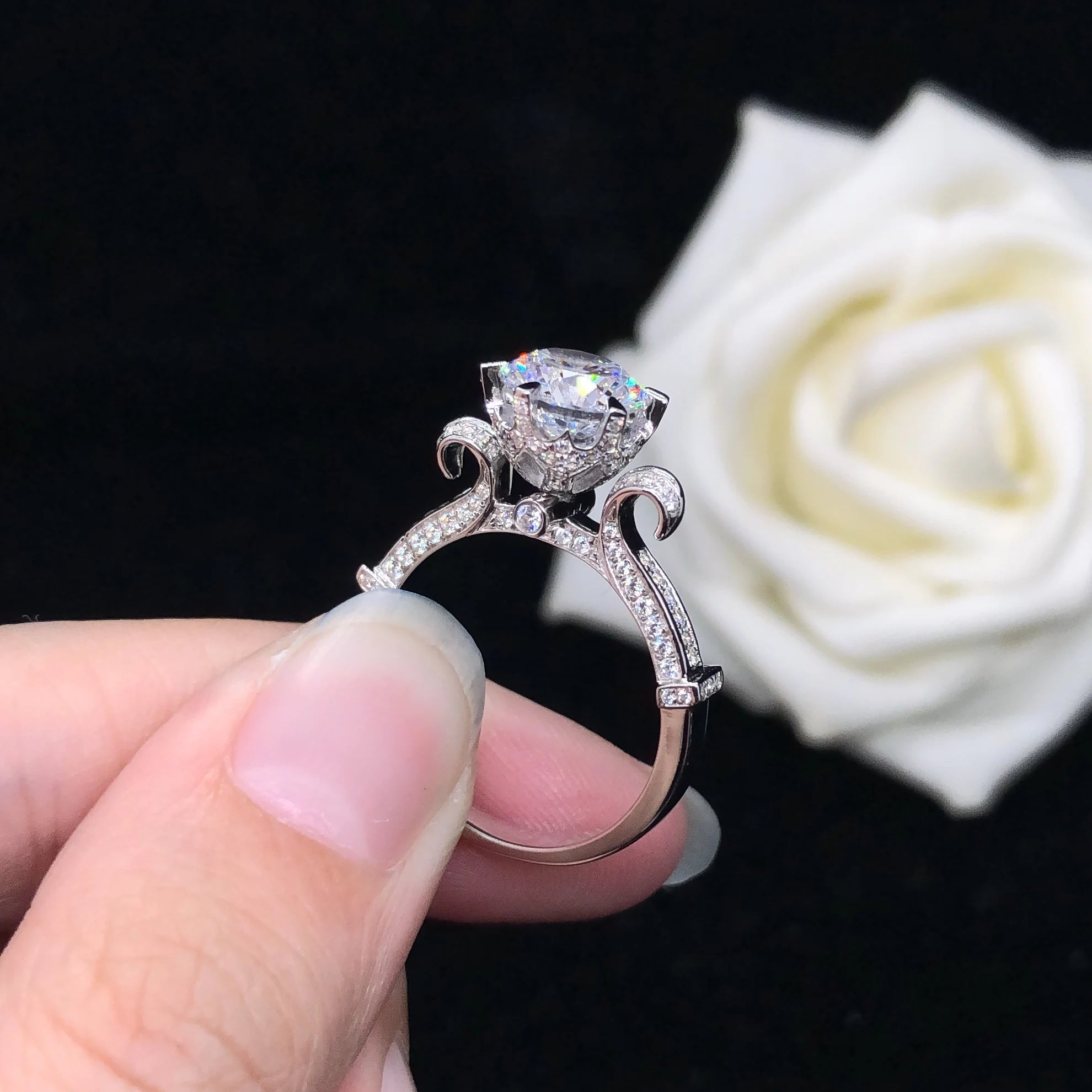 Promesa Infinita — Diamante · Oro Blanco 14K