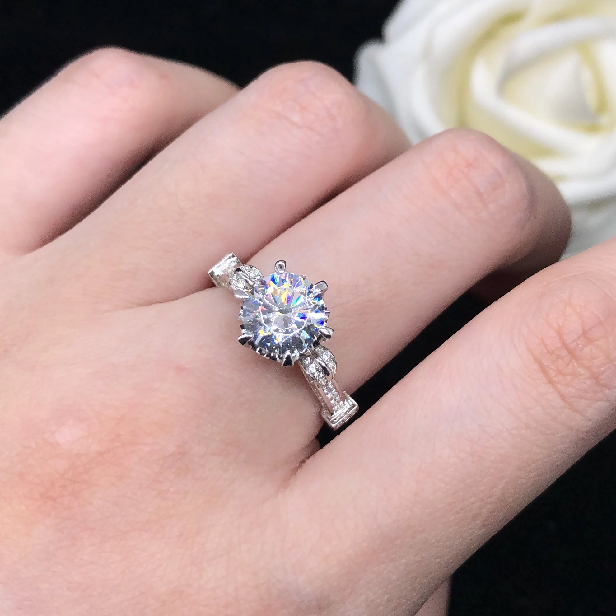 Promesa Infinita — Diamante · Oro Blanco 14K