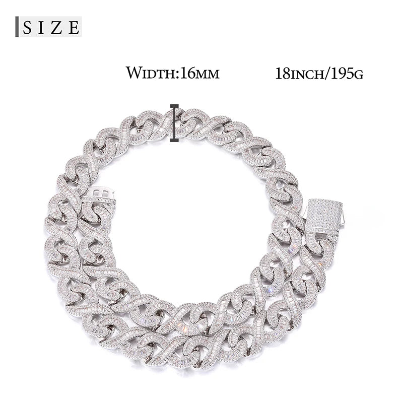 Infinity Frost – Moissanita Baguette en Plata Real 925