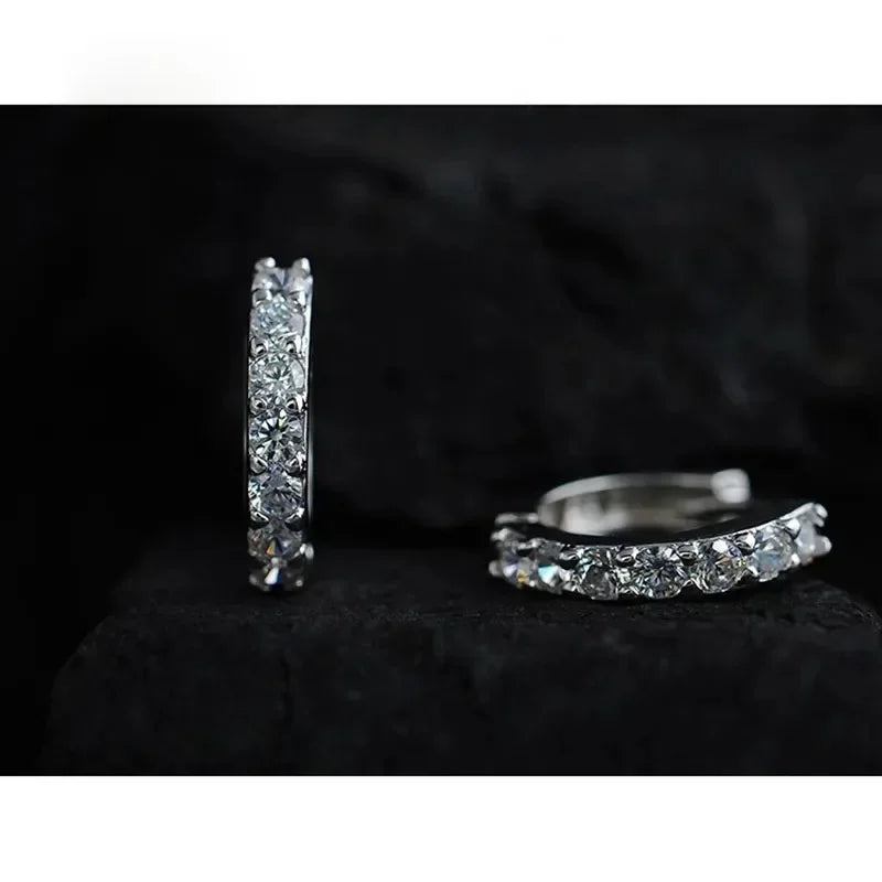 Aros de Cristal Románticos – Baño en Plata 925
