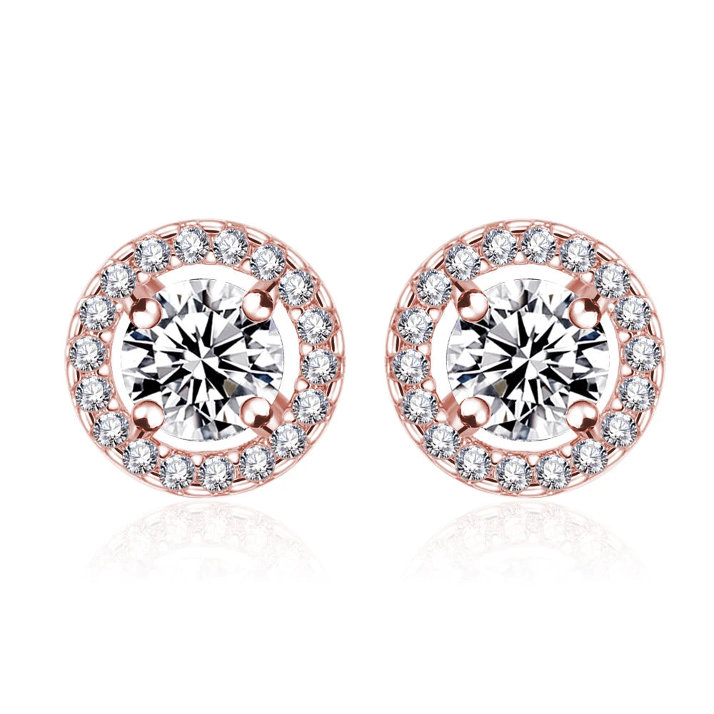 Aretes Vintage de Zirconia Blanca