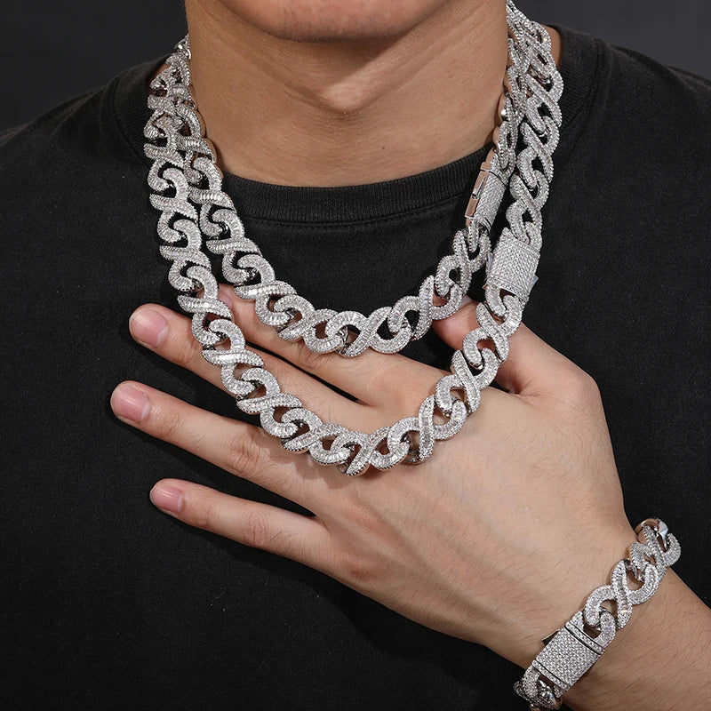 Infinity Frost – Moissanita Baguette en Plata Real 925