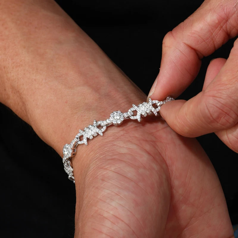 Rosas Brillantes— Moissanita 925 · 10mm