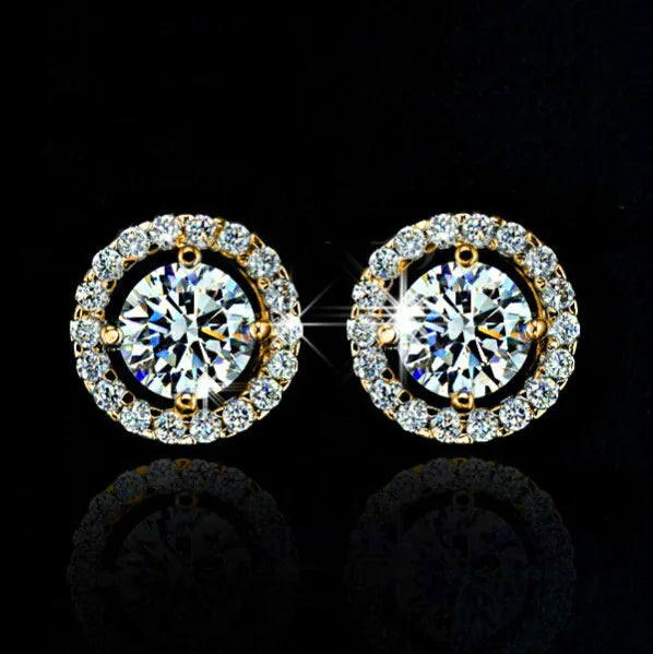 Aretes Vintage de Zirconia Blanca