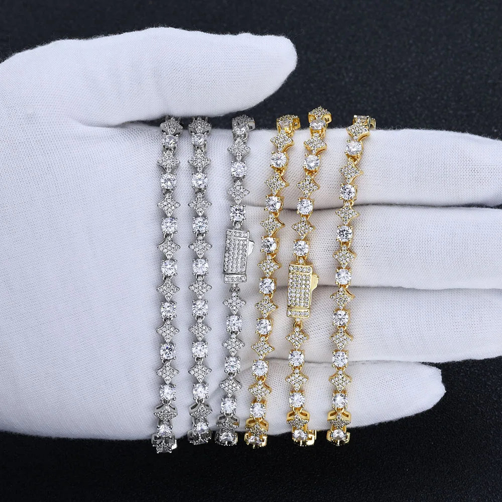 Cadena Tennis Estrellas – Plata 925 con Moissanita VVS