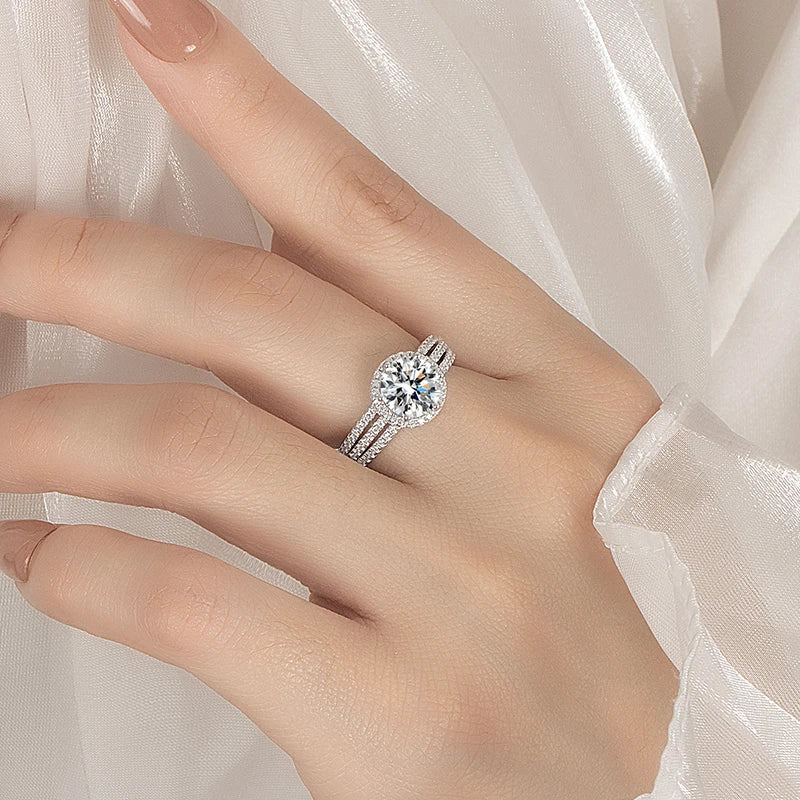 Brillo Estelar— Moissanita 2CT/3CT · Plata 925