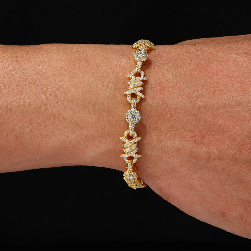 Rosas Brillantes— Moissanita 925 · 10mm