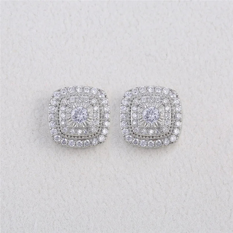 Aretes Stud-Plata ley 925