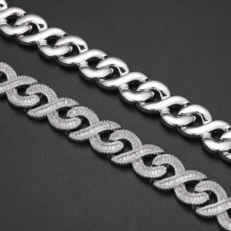 Infinity Frost – Moissanita Baguette en Plata Real 925