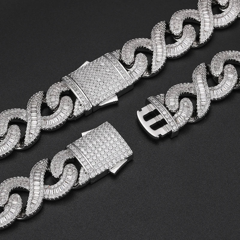 Infinity Frost – Moissanita Baguette en Plata Real 925