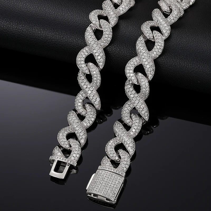 Infinity Frost – Moissanita Baguette en Plata Real 925